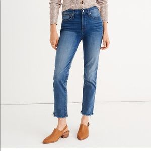 Madewell Stovepipe Jeans Fluffy Hem Edition
